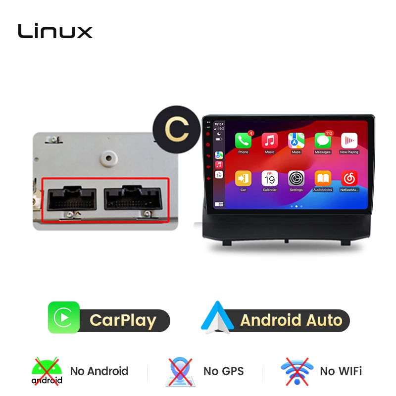 Junsun draadloze CarPlay Android Auto autoradio voor Ford Fiesta Mk7 (JA8/JR8) 2008-2017 met ingebouwde koelventilator, Android GPS navigatie, multimediaspeler, WiFi, DSP, RDS, BT, SWC, IPS