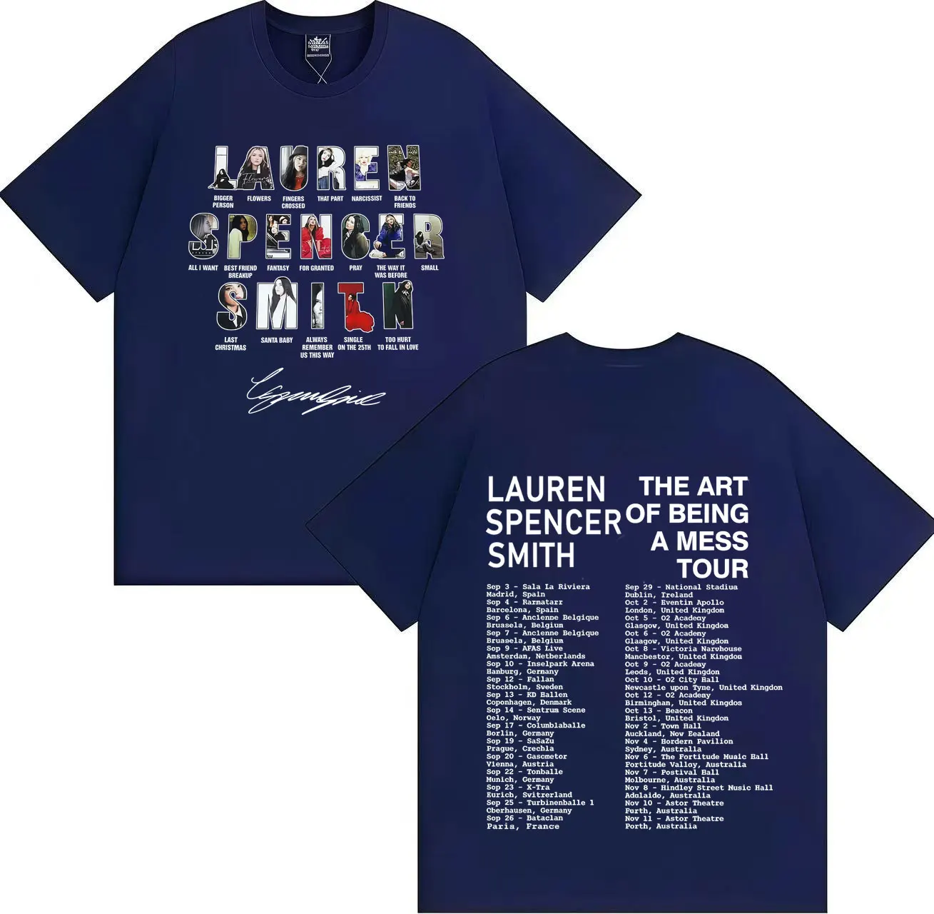 موضة فن كون جولة فوضى 2025 لورين سبنسر سميث هاراجوكو نمط علوي قطن قصير الأكمام تي شيرت رجالي الصيف #3