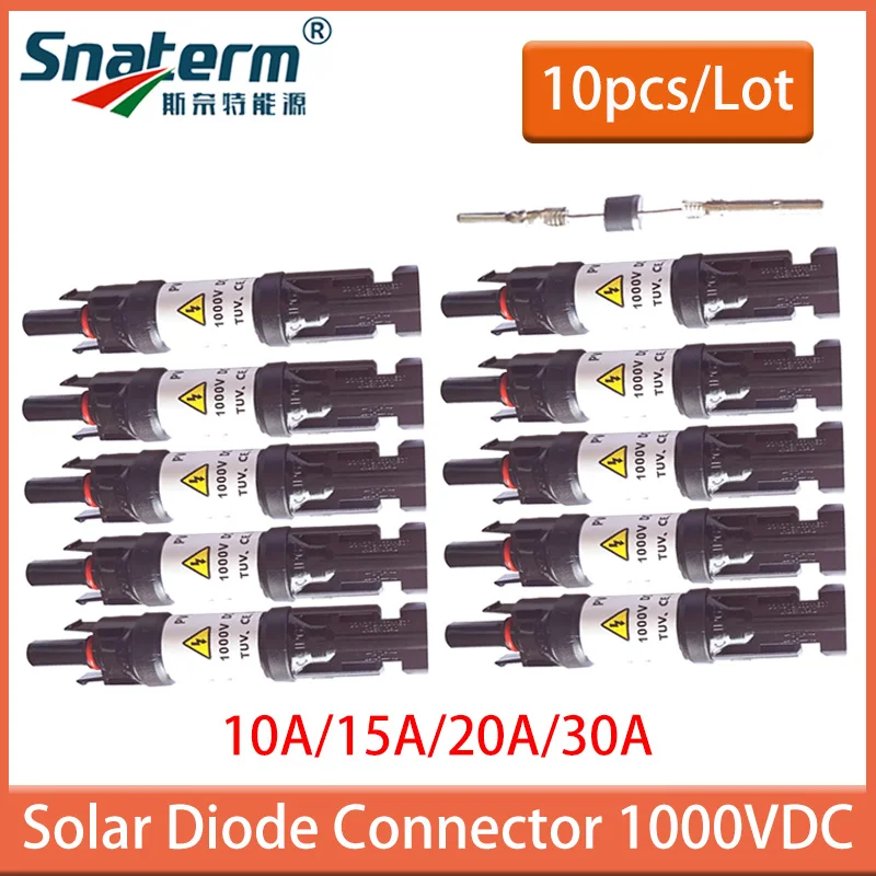 5/10pcs 10A 15A 20A 30A Best quality diode connection Blocking Diode to connect solar panels in parallel Solar diode connector