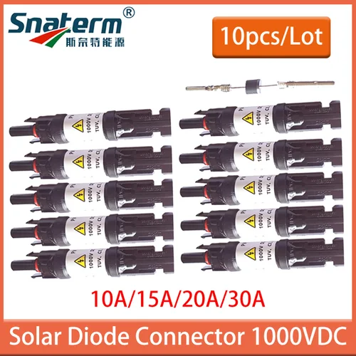 Imagen 1 del producto 5/10 Uds 10A 15A 20A 30A conexión de diodo de la mejor calidad diodo de bloqueo para conectar paneles solares en conector de diodo Solar paralelo