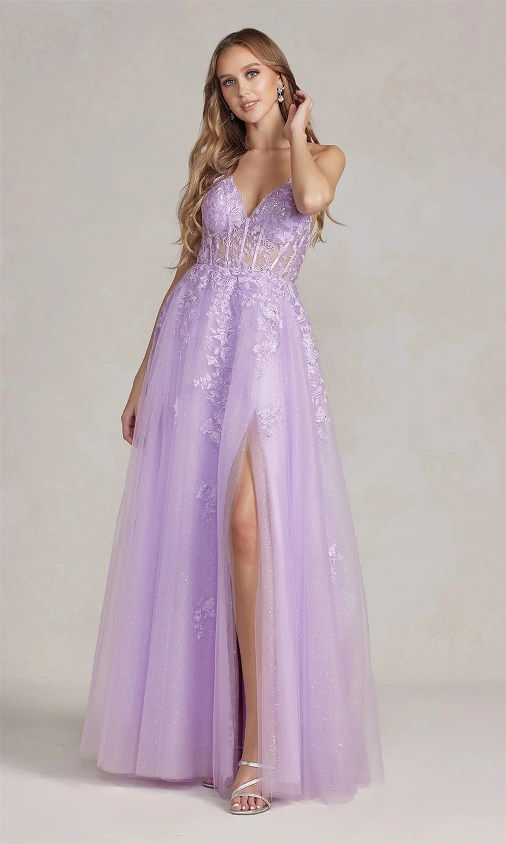 Annie Purple Spaghetti Straps Prom Dresses Tulle Embroidery Evening Dress A-line  Occasions Party Dresses 2024 فساتين السهرة