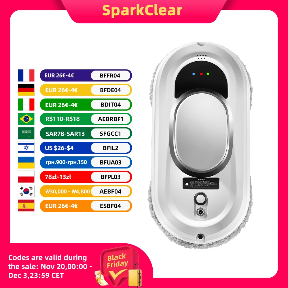 نافذة فراغ روبوت لأغراض التنظيف الذكية زجاج النافذة غسالة الزجاج الكهربائي Limpiacristale التحكم عن بعد مُنظف نوافذ أوتوماتيكي