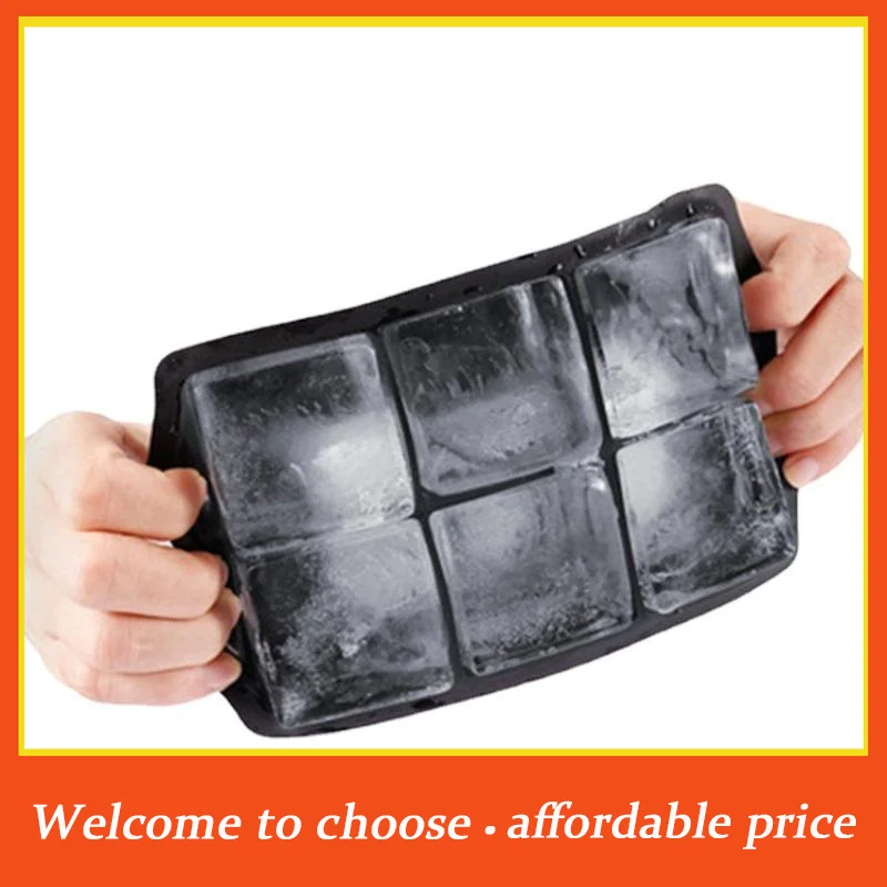#Easy Release Silicone Ice Cube Tray with Lid 6/15 Grids BPA Free Big Ice Mold for Kitchen Bar Camping Drinks