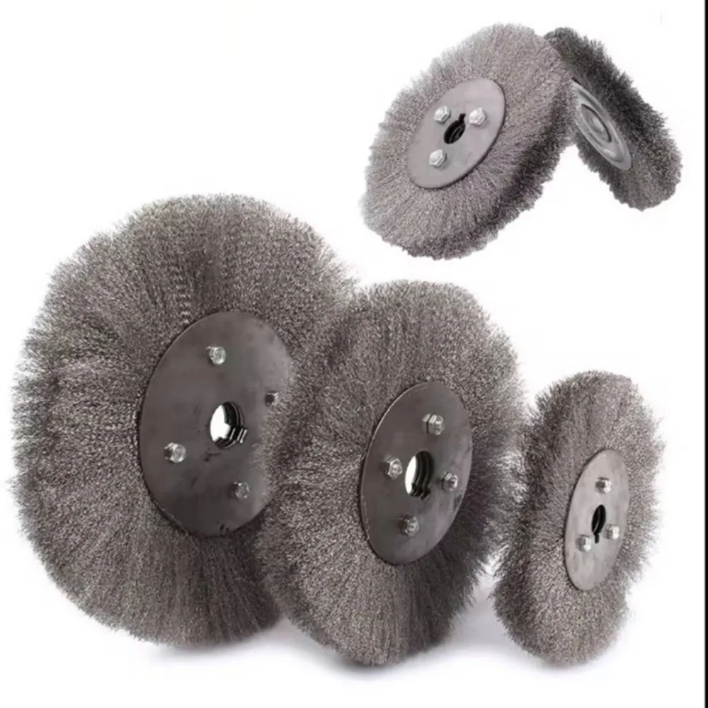 Stainless Steel Wire Brush Carpenter Polishing to Remove Burrs Wire Drawing Rust Removal Grinding Machine Polishing Wheel
