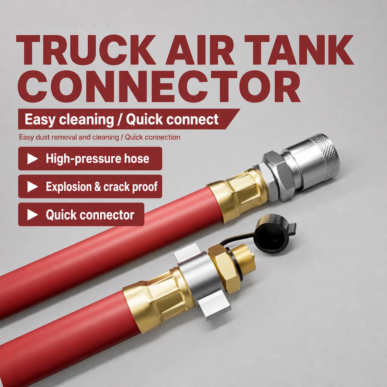 Truck Air Tank Gas Take-off Pipe Air Intake Valve Connector Pneumatic Dust Blower Connection Fitting For Large Freight Vehicle