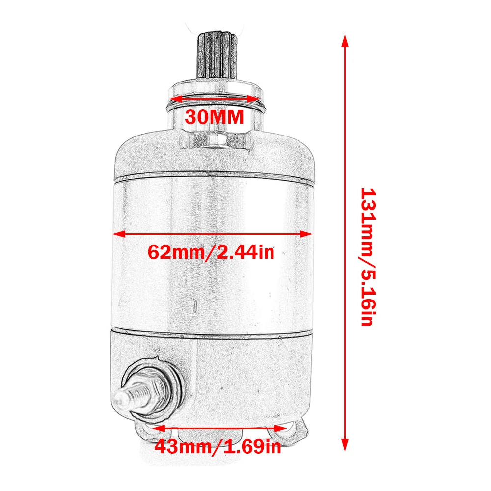 Motorrad-Anlasser für Honda TRX450ER Sportrax 450 R TRX450R TRX 450ER Fourtrax FES125 FES150 S-Wing SH125 SH150 – Detail 3