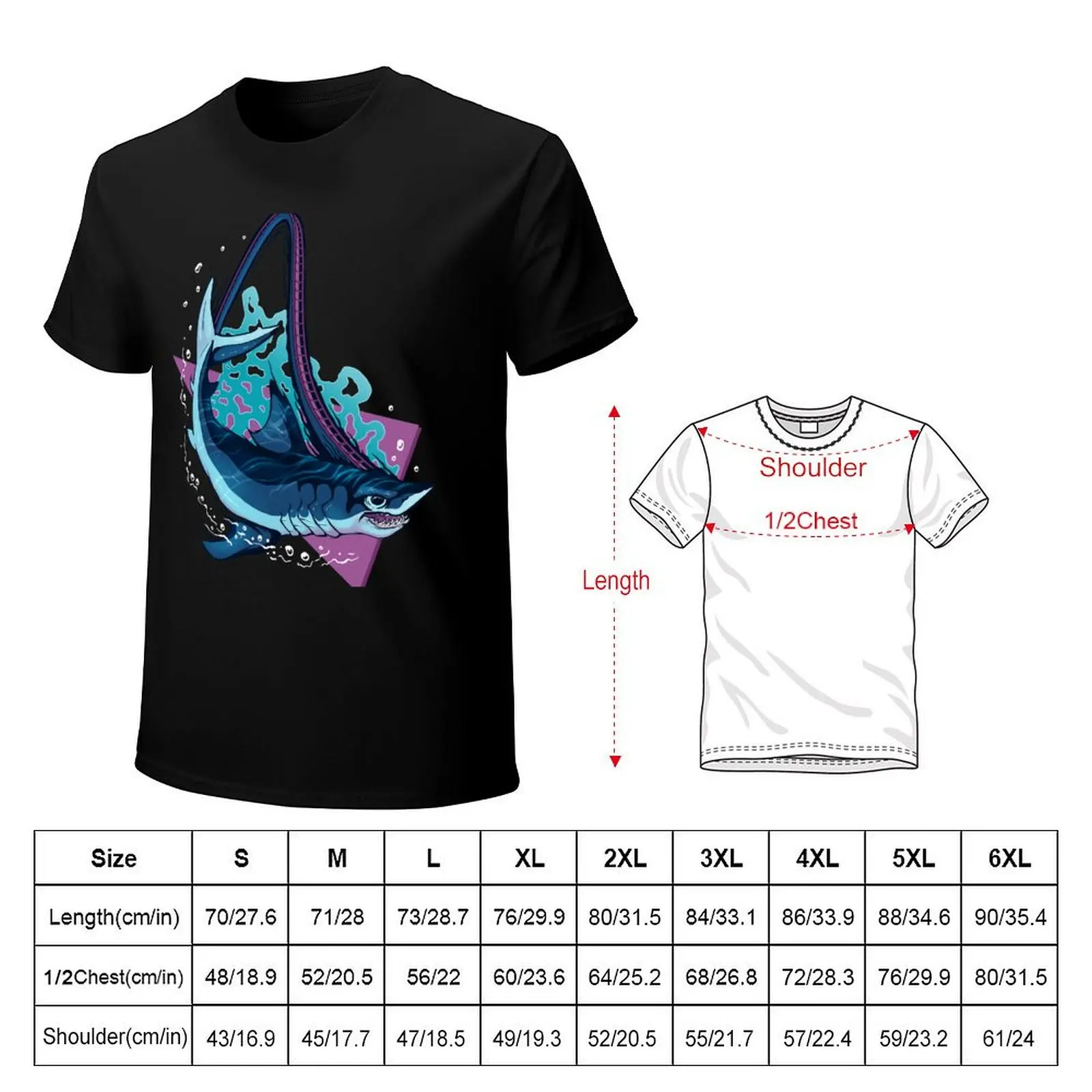 MEGA MAKO MADNESS Roller Coaster Seaworld Orlando Theme Park Ride T-Shirt t shirts for man slim fit T-Shirt