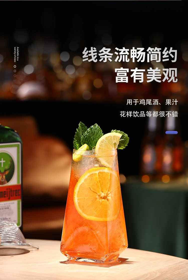 Description Picture 5 of itemCrystal Glass Wine Bottle, Red Bottle Cups, PAINED Gold Wine Decanter, Whiskey Home Bar Vodka Beer Bottle Jar, JR