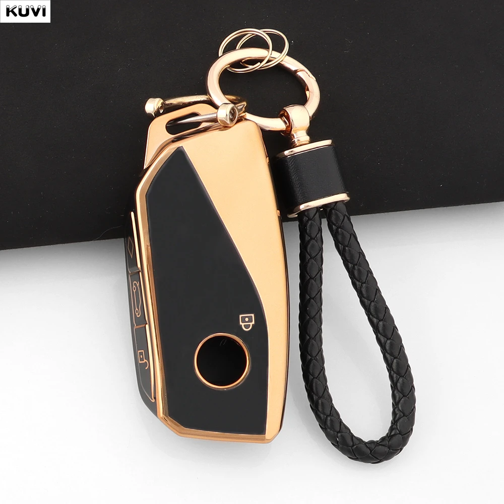 TPU Car Key Case Cover For BMW I7 X7 G07 LCI IX I20 X1 X3 X5 U11 5 7 Series G70 G09 XM U06 G81 M3 Protected Shell Fob Keychain