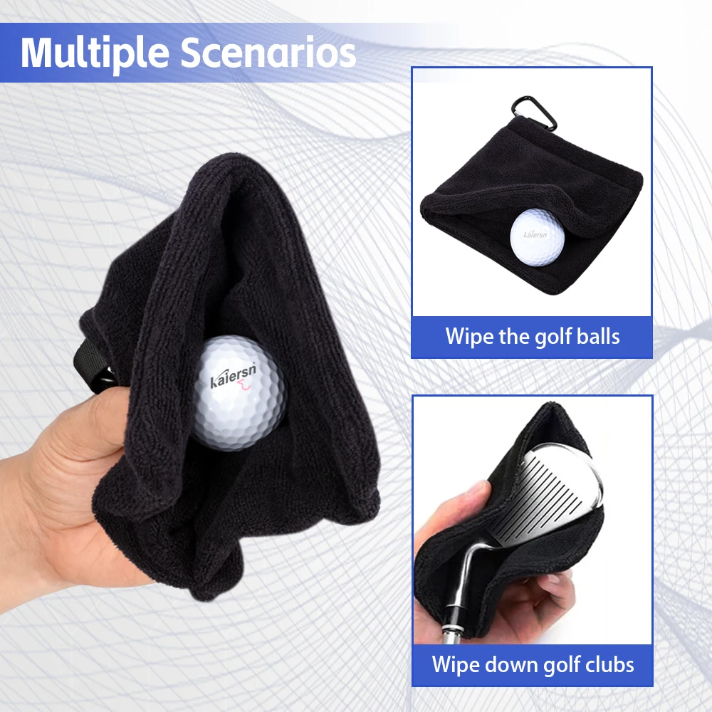 Mini Golf Ball Cleaning Towel Microfiber Scrub Cleaning Club Wipe Ball Golf Towel Outdoor Sports Towel