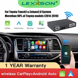Wireless Carplay Android Auto For TOYOTA Touch2 Entune2.0 Prius C-HR Avalon Prius Sienaba Alphard Support Camera AirPlay