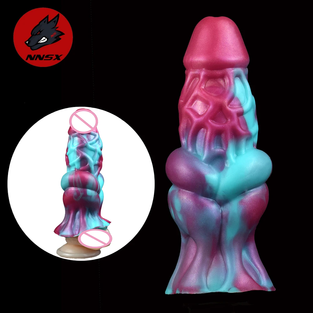 

NNSX Alien Penis Extender Soft Silicone Dick Enlargement Reusable Cock Cover Delay Ejaculation Funny Adult Toys for Men Male Sex