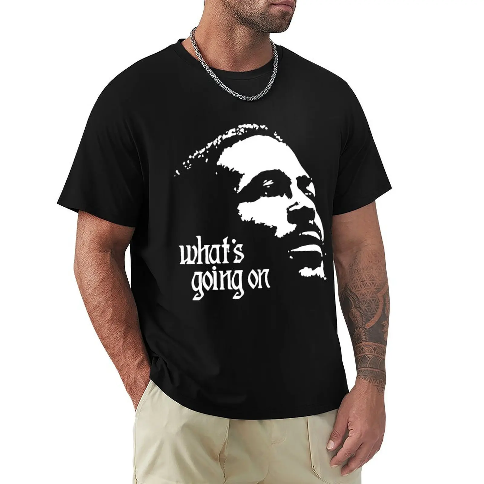 Gift Idea Marvin Gaye What's going On T-Shirt Large Size Soft Cotton T-Shirt