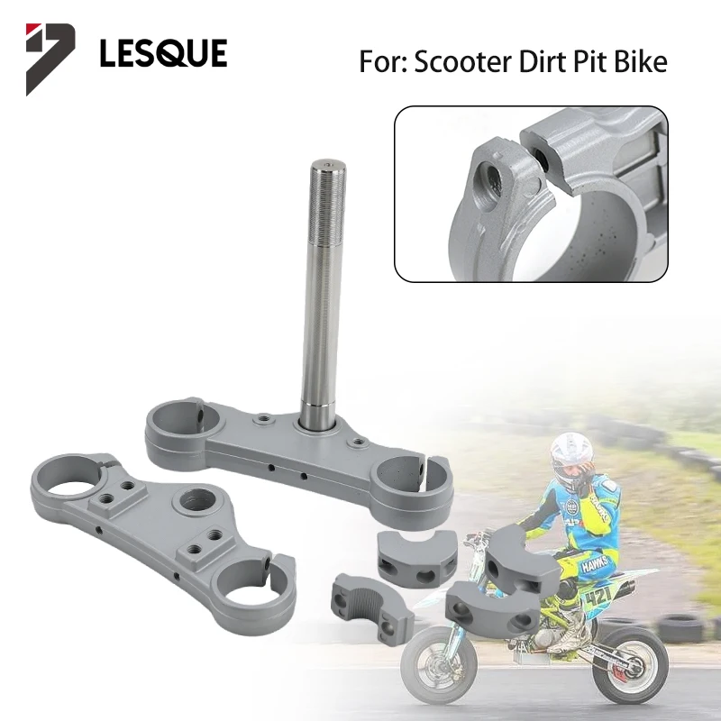 

LESQUE Pit Dirt Bike Upper Lower Connecting Board Steering Stem Forks Clamp For Scooter ATV Quad Off Road Motocross Universal
