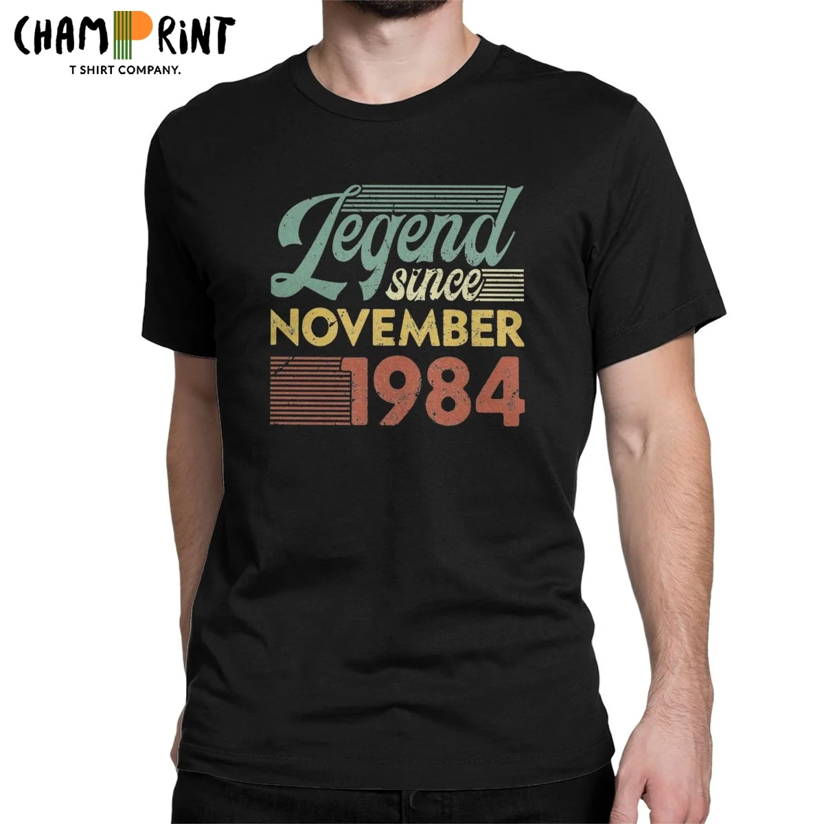 남성용 레전드 11 월 1984 일 티셔츠, O넥 코튼 티셔츠, 생일 기념일 반팔 티, 플러스 사이즈 의류