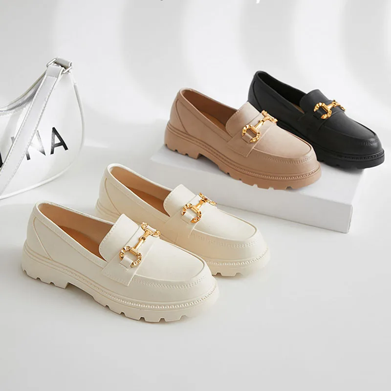 Women Loafers Autumn New Platform Heels British Style Lolita Low Heel Mary Jane Jk Uniform Shoes Leisure Daily Commuting Shoes