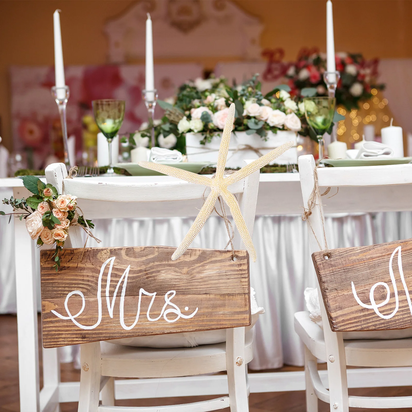 

2pcs Sea Stars Ornament Natural Beach Decor For Home Wedding Craft Decoration Accessory Knobby Sea Star Seashell Craft