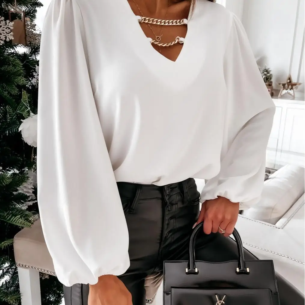 

Женский милый Sle irt Lantern Sve Long Sve из полиэфирного волокна, деформируемый, обычный, тонкий, однотонный, верхний дверной звонок