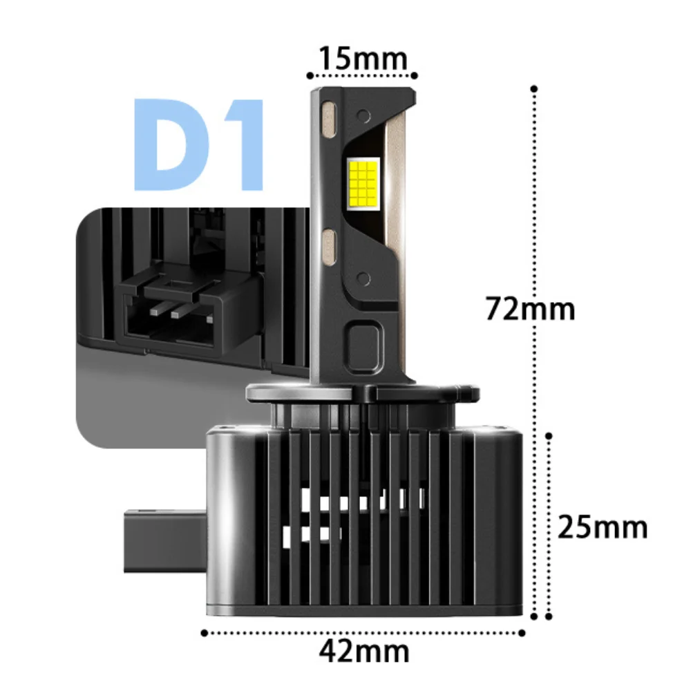 BEVINSEE D1S D1R D3S D3R D2S D2R D5S CANbus LED-Scheinwerferbirne 80W 8000LM Superhelle HID-Xenon-Ersatzlampe Plug&Play 6000K 12V