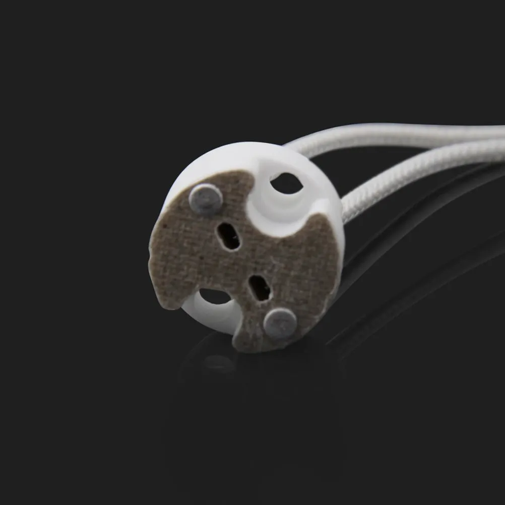 

10Pcs Durable Ceramic 12V Mr16 Mr11 Light Socket Heatproof Wire Connector Ceramic Lamp Holder 12V Lampholder Mr16 Lamp Holder