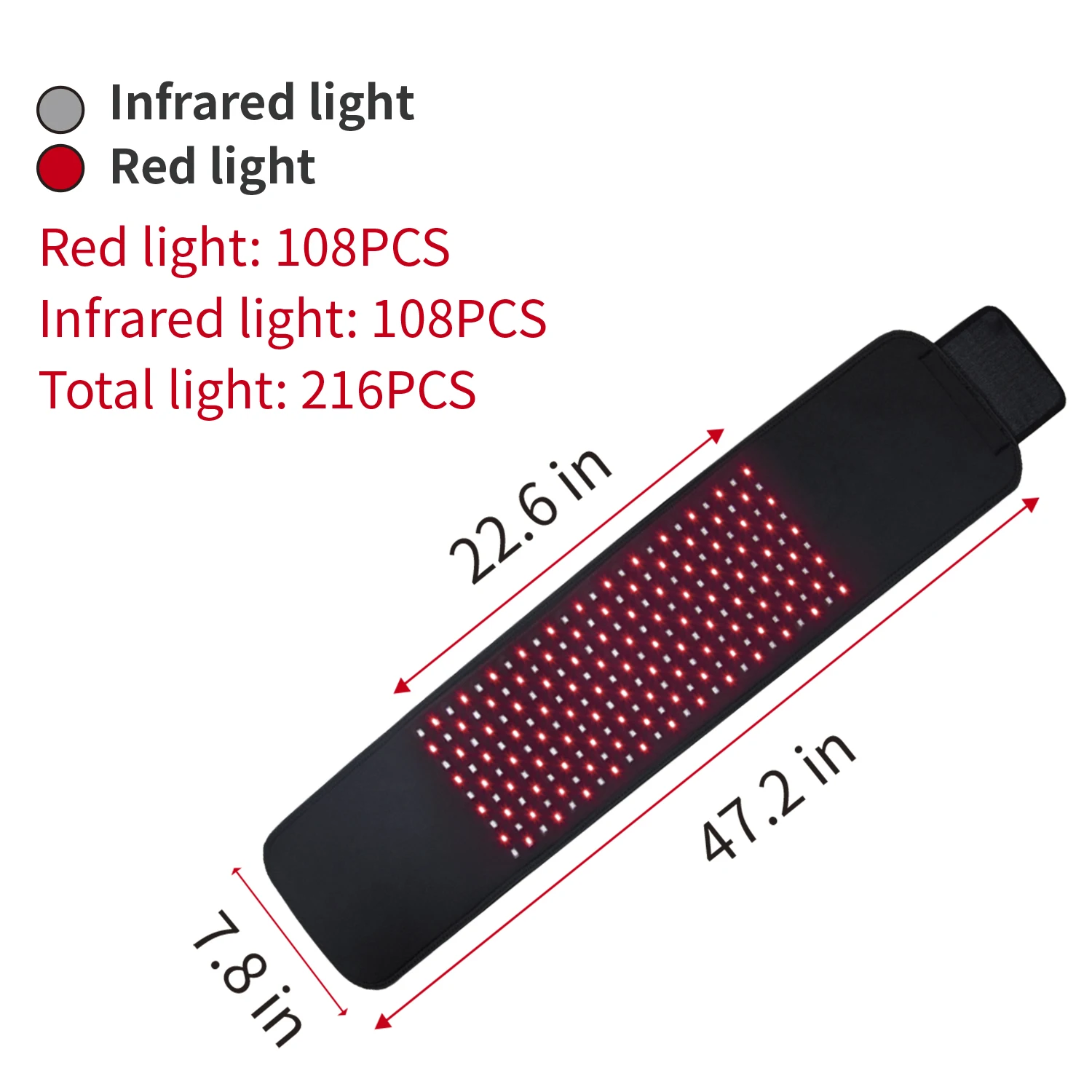 880nm 660nm infrared Light Treatment Shoulder Pain Relief Wearable Red Light Therapy shoulder strap