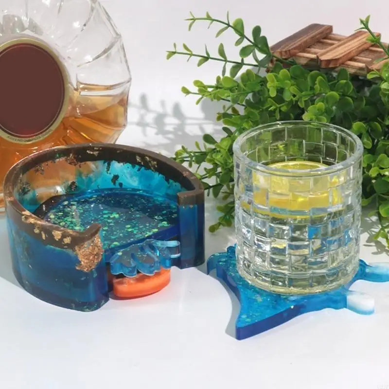 

Molds Cup Pad Molds Ocean Creature Shaped Epoxy Resin Molds Silicone Material for DIY Making Artworks