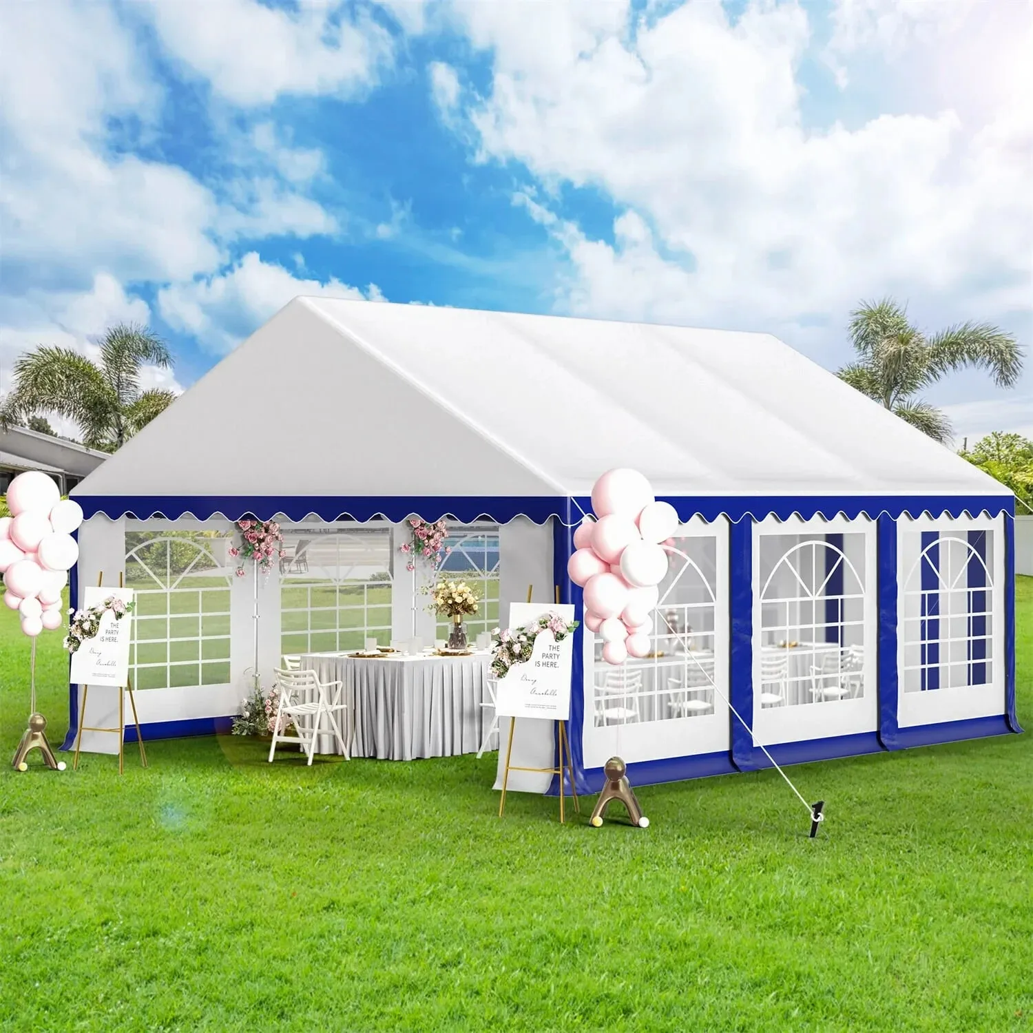 16' x 20' Party Tent Heavy Duty Outdoor Canopy Wedding Event Gazebo Heavy Duty