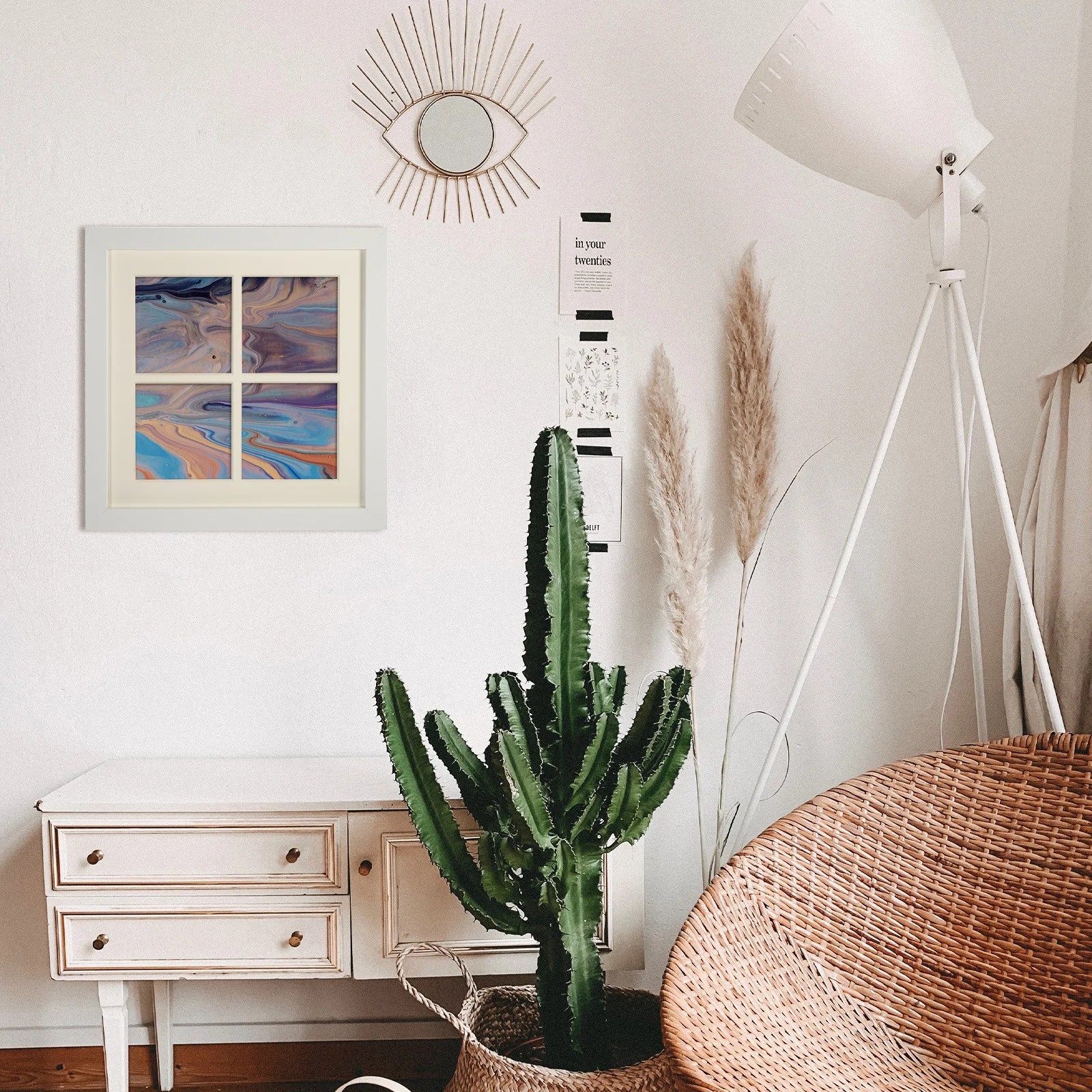 

10x10 Oil Painting Frame Square Art Wall Photo Frame Decoration Creative Home Office Stairway Hallway Living Room Visual