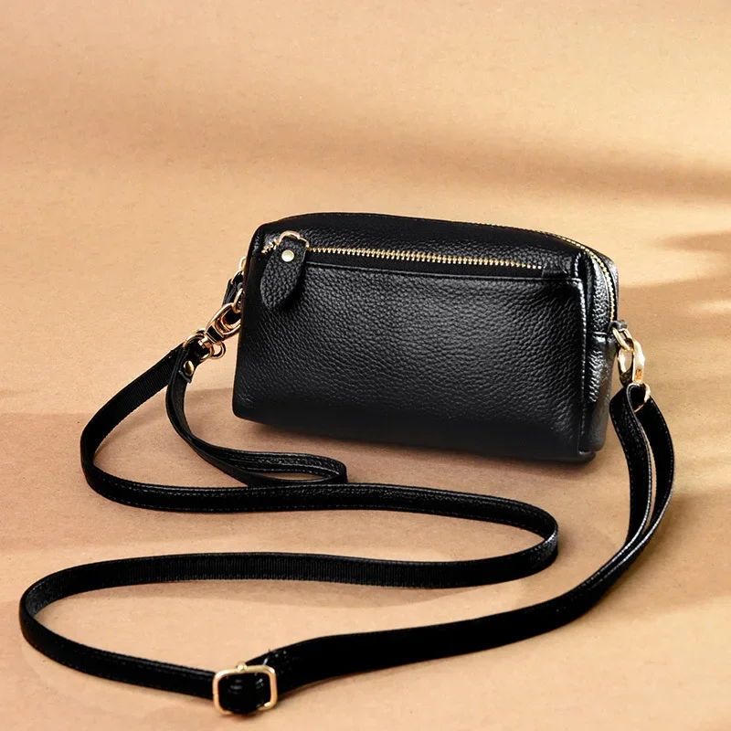 Mobile Phone Bag Made of Genuine Cowhide Retro Small Shoulder Bags Spring 2023 New Top Layer Issued By Women Crossbody Bags