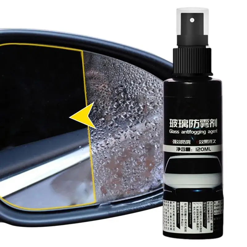 120ml Glass Anti Fog Agent Winter Longlasting Prevents Fogging Clear Vision Interior Windshield Auto Accessory Car Care Detail