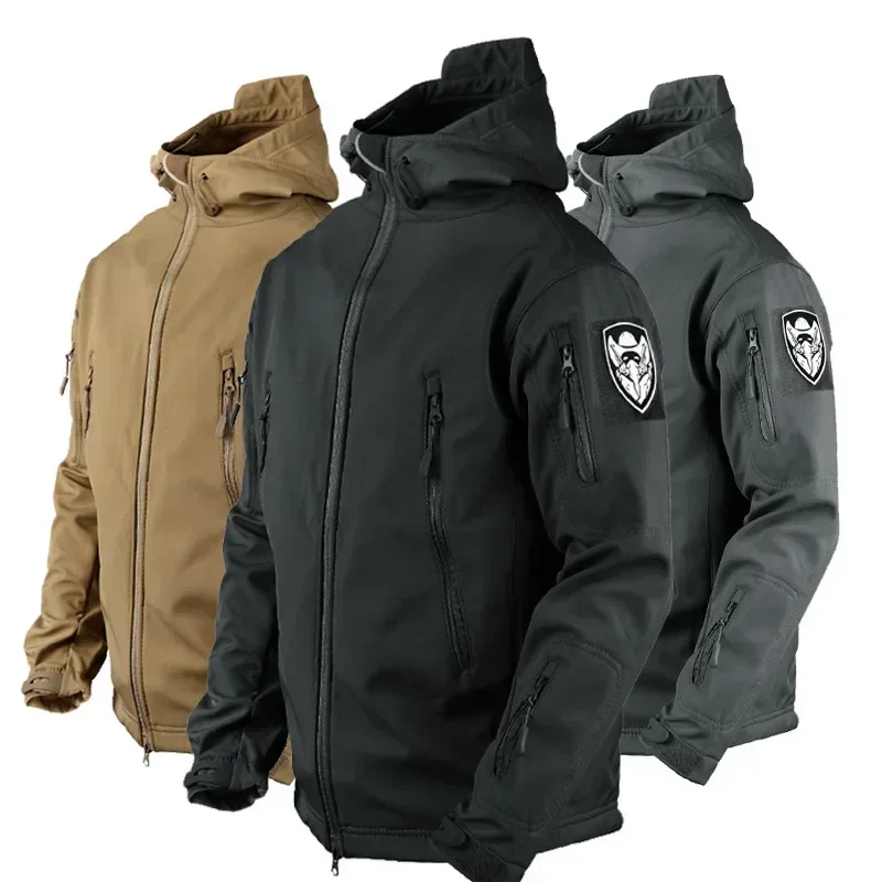 

DurableSoft Shell Assault Suit For Men In Winter Plush Waterproof And Windproof Cycling Jacket Warm Tactical Windbreaker