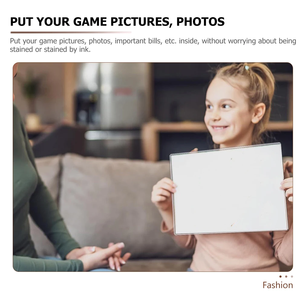 

12pcs Photo Protector 21.6x28cm Clear Picture Sleeves Transparent Plastic Card Photo Display Covers Anti-scratch Protective