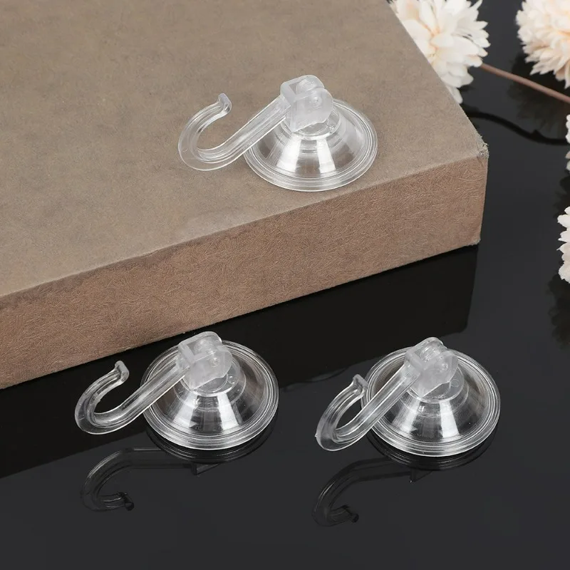 1-20pcs Transparent Suction Cup Hook Removable Vacuum Wall Bags Towel Hanging Hanger Kitchen Bathroom Window Glass Sucker Hooks view 3