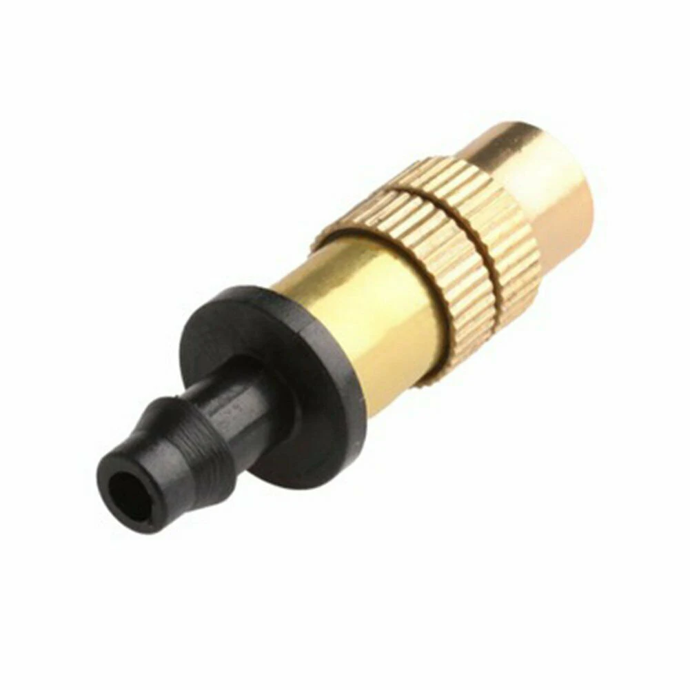 Premium Brass Misting Nozzle, Adjustable Spray Sprinkler, Cool down Your Favorite Outdoor Area, Easy to Install and Clean