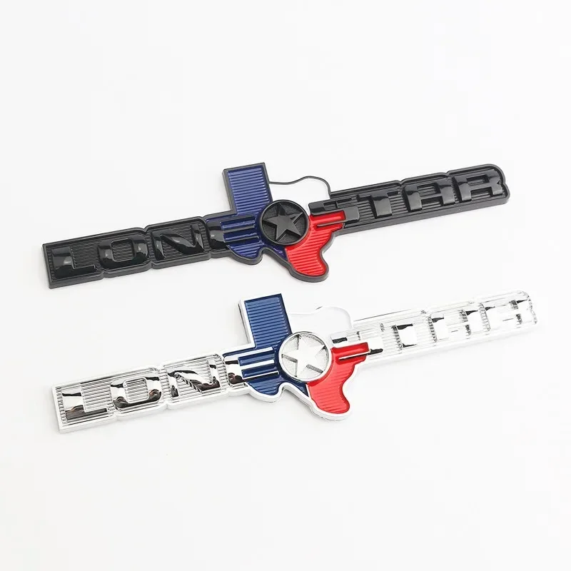 1Pcs 3D ABS Texas Edition Lone Star Car Rear Trunk Emblem Badge For Chevrolet Silverado GMC Sierra Sticker Decal Accessories