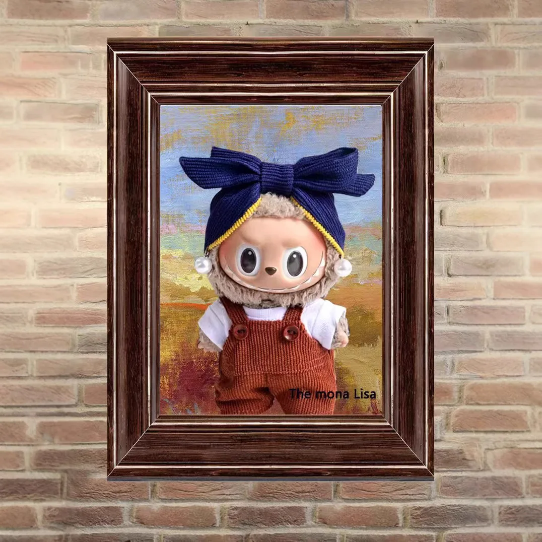 

For 17CM Rab cloth clothes Mona Lisa labubu baby clothes one or three generations of universal macaron dolls (clothes only)