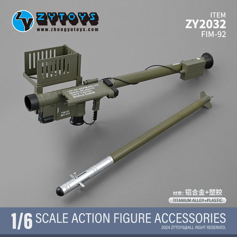 

ZYTOYS 1/6 FIM-92 Air Defense Missile Stinger Weapon Model Alloy Plastic ZY2032 for 12inch Action Figure Soldier Collection