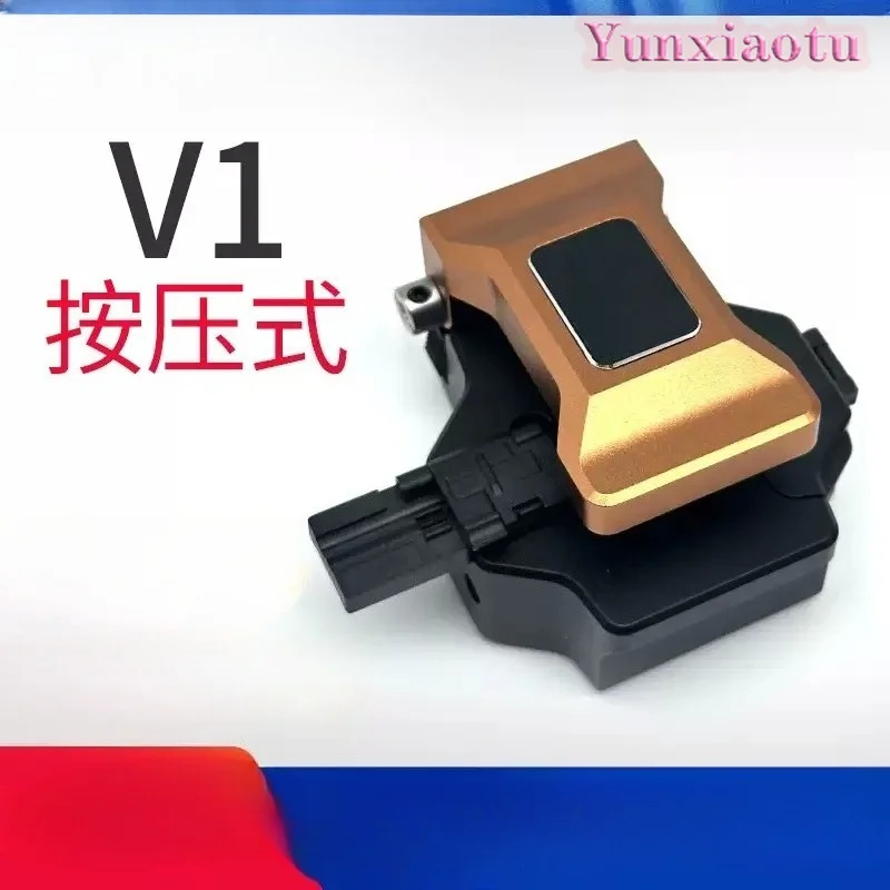 Original V10 Fully Automatic Fiber Optic Cleaver One-step FTTH Cutting Knife Press Fiber Cleaver V10 with Fiber Scrap Collector