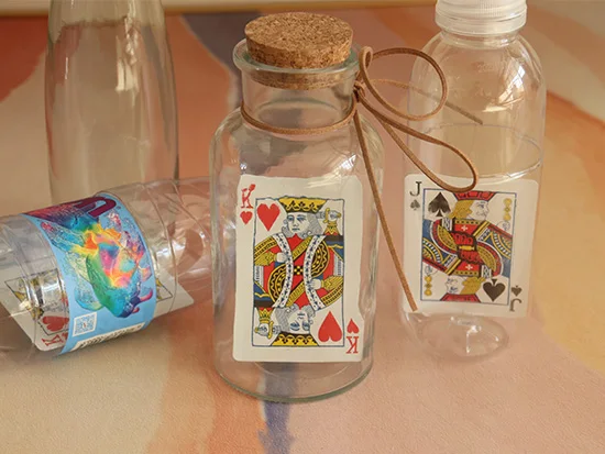 Card to Bottle by J.C Magic Close up Magic Tricks Illusions Gimmick Magic Props Magician Chosen Card Go Thru The Botlle Toys