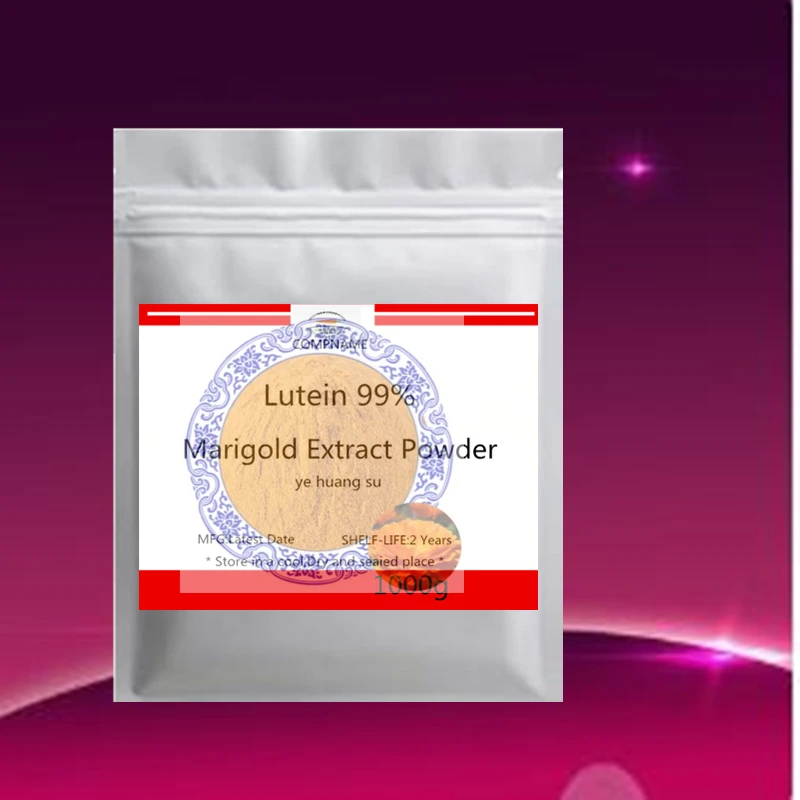 Natürliches Lutein-Extraktpulver – starkes Antioxidans-Nahrungsergänzungsmittel für Augen und Haut – professionelle Fabrikverpackung