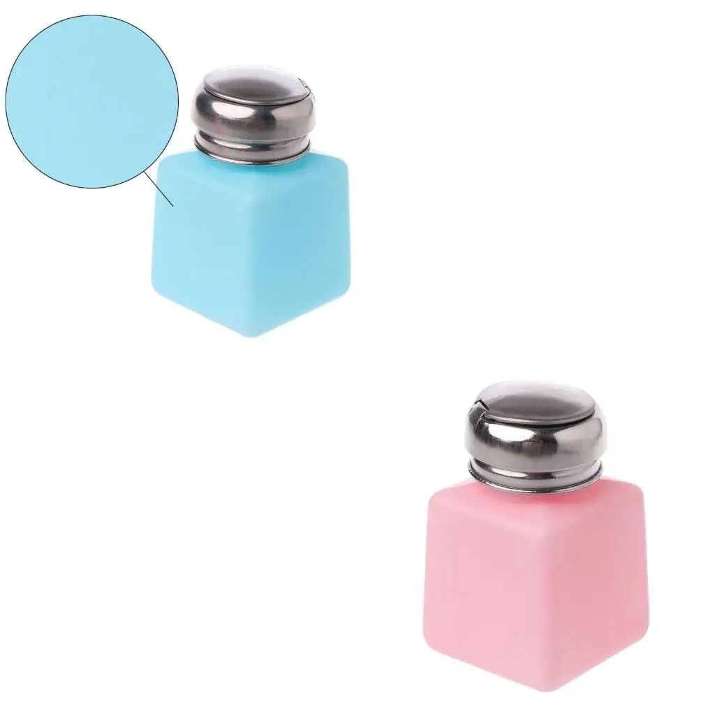 Pump Bottle Plastic Square Press Pumping Dispenser for Touch Remover Empty