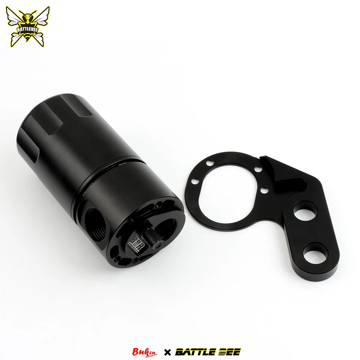 2026 Hot 1Set Oil Catch Can for Ho*nda Civic Type R FK8 FL5 2-Port Aluminum Reservoir Oil Catch Tank Two Hole Breathable Kettle