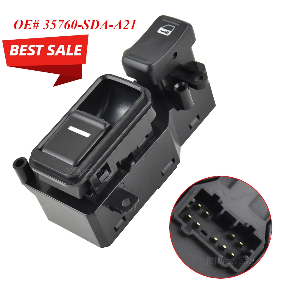 New 35760-SDA-A21 Power Window Switch For Honda Accord 2003-2007 35750-SDA-H12 35770-SDA-A2135750SHJA25 35760SDAA21 35770SDAA21