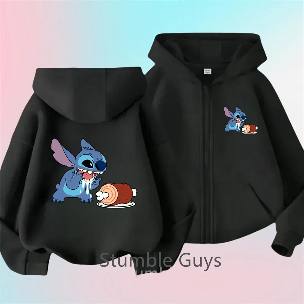 

Disney Anime Kids Cute Clothing Baby Cardigan Coat Boys Casual Sport Zipper Hoodie Cute New Stitch Coat
