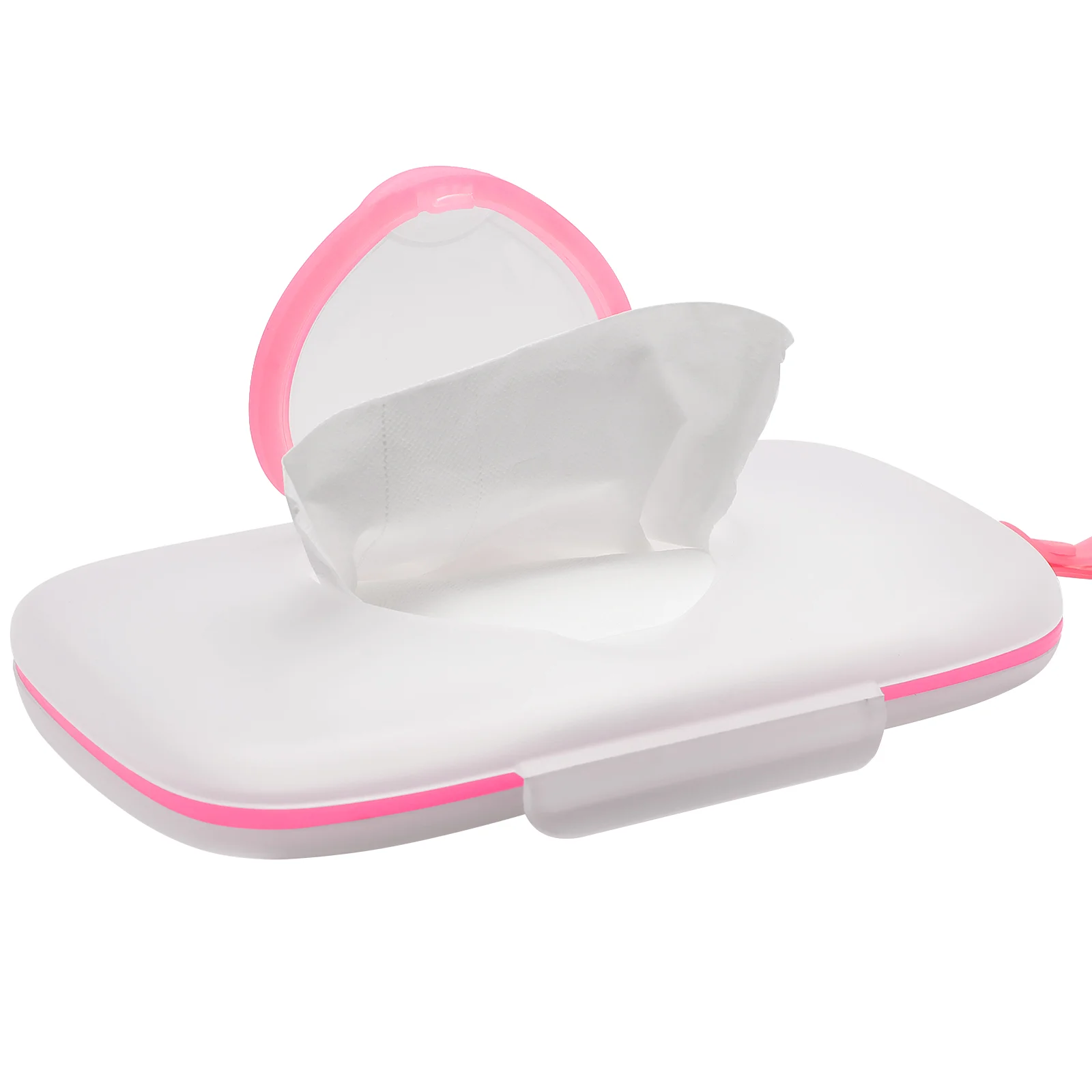 

Portable Baby Wipes Dispenser Travel Case Refillable Container Outdoor Wet Tissue Box White Easy Sealing Hand Strap