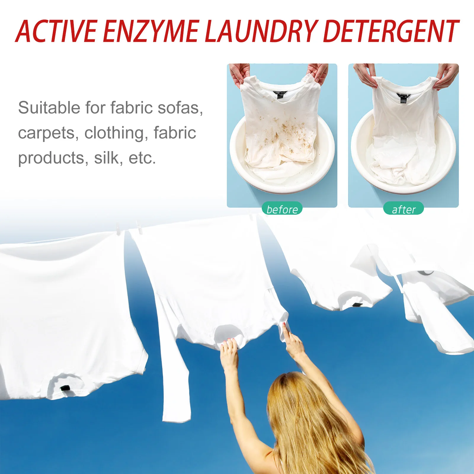 Laundry Stain Remover Portable Active Enzyme Cleaning Agent for Underwear Bra Pants T-shirt The Roller Cleaning Supplies