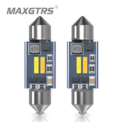 2x Double Color White/Ice Blue Auto Festoon LED Lights 31 36 39 41mm C5W Bulb 1860 CSP Car Interior Map Number Reading Dome Lamp