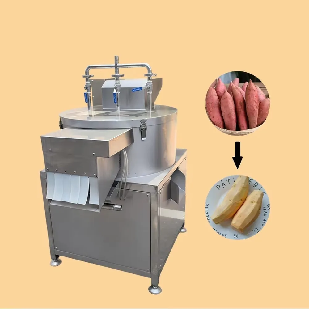 Commercial Automatic Potato Peeling Machine Stainless Steel Electric Vegetable Peeler For Sweet Potato Cassava Fast
