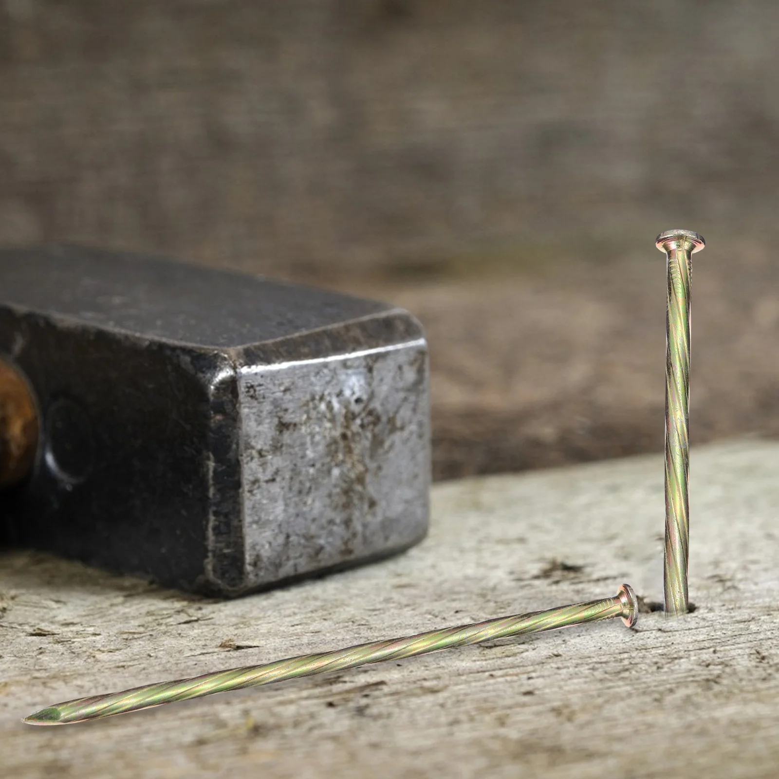 

20Pcs 6 Inch Spiral Landscape Edging Spike Versatile Usage Wood Tent Piles Garden Stake Anchor Spiral Deck Nail