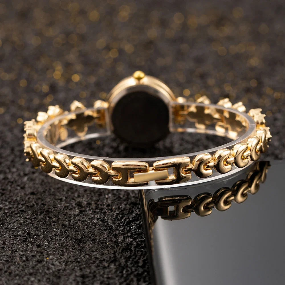 Роскошные женские часы со стразами, модные женские кварцевые часы из сплава с маленьким циферблатом, простые повседневные женские часы-браслет Relogio Feminino